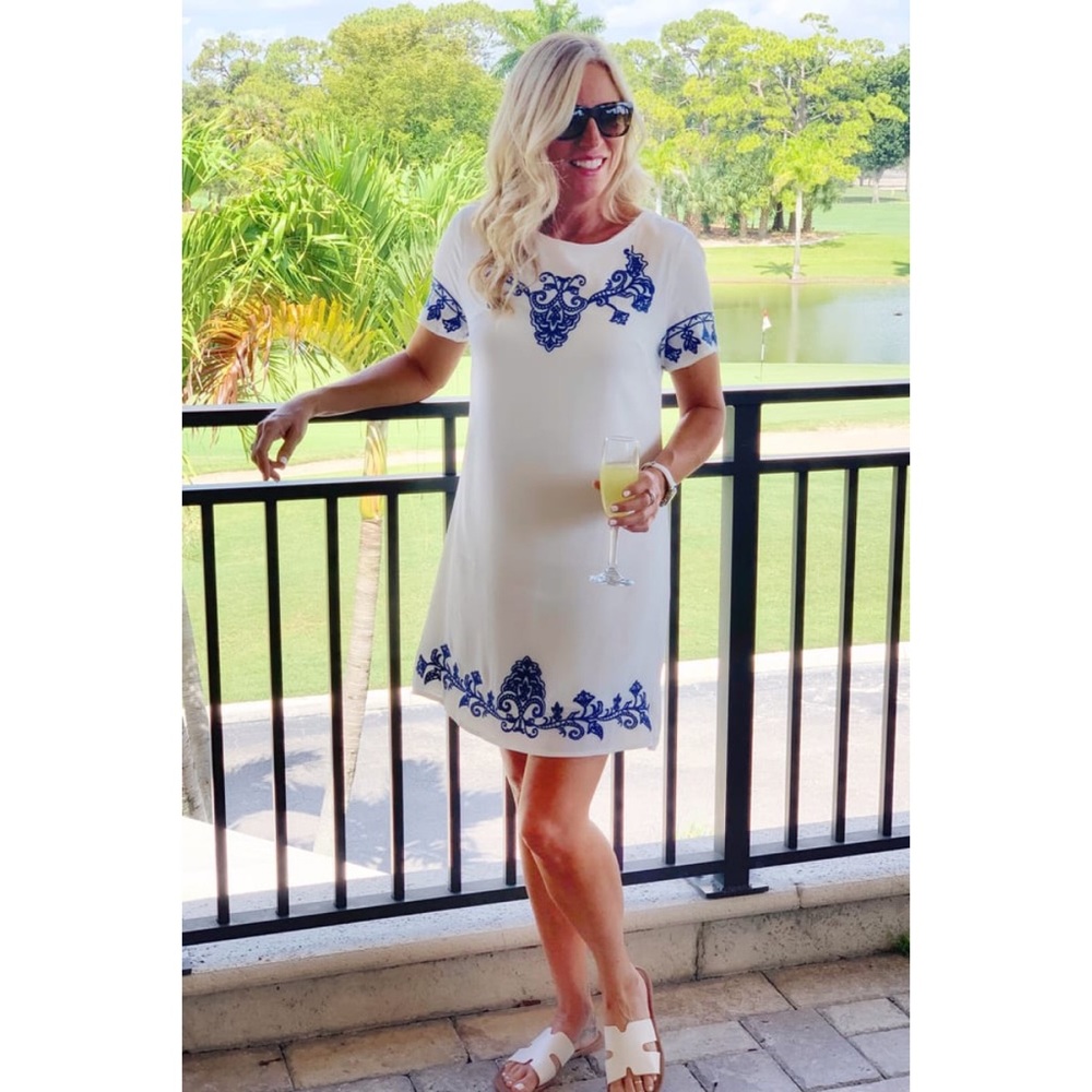 “Brunch Kind of Gal” Floral Tshirt Shift Dress - Picture 13 of 15